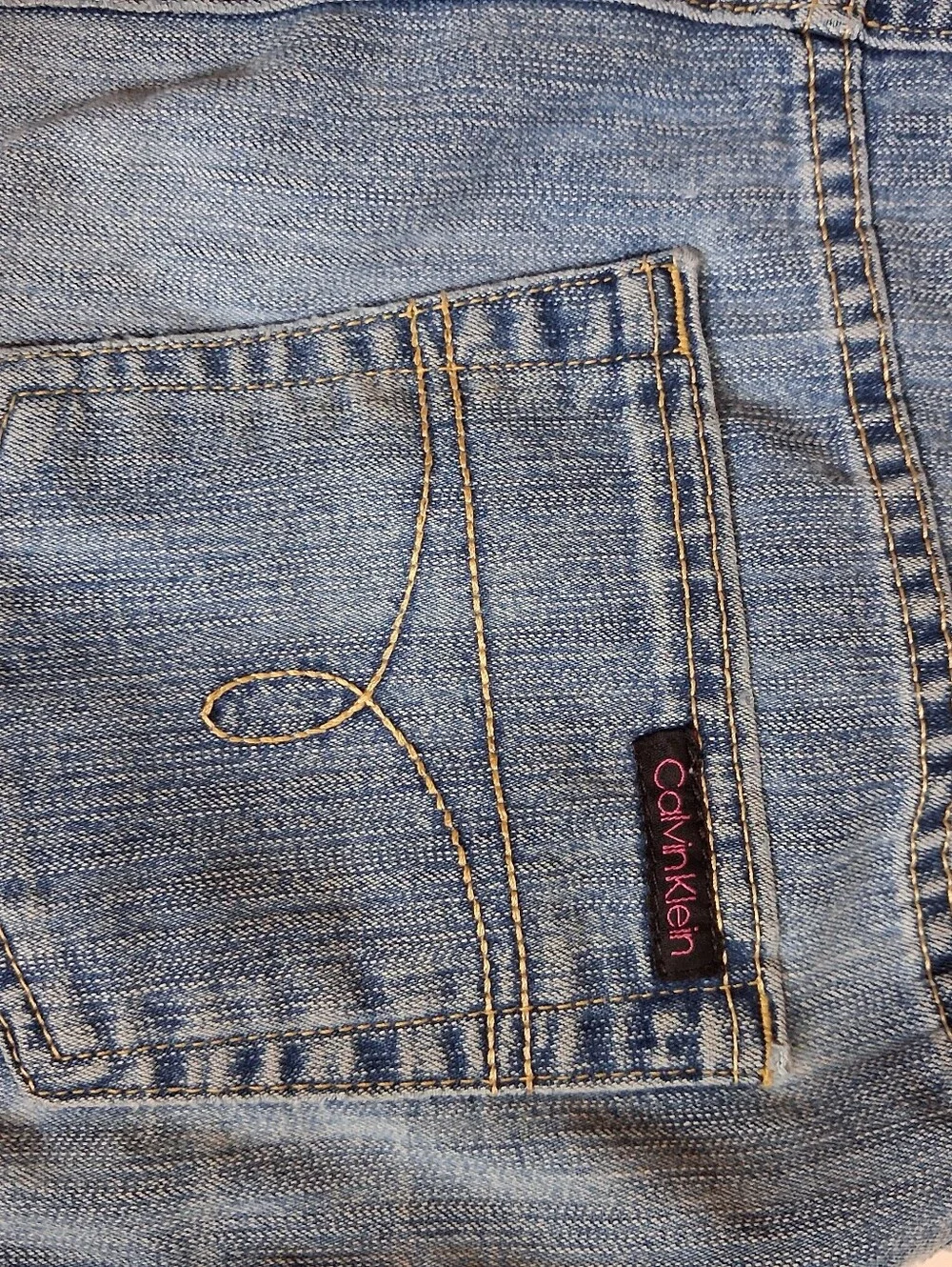 Old School Denim Mini Skirt With Pockets